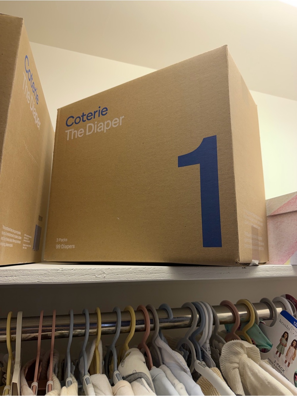 The Diaper Box in Brown with Blue Accents